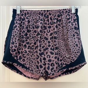 Nike Mauve Navy Lined Running Shorts Women's Sz Medium